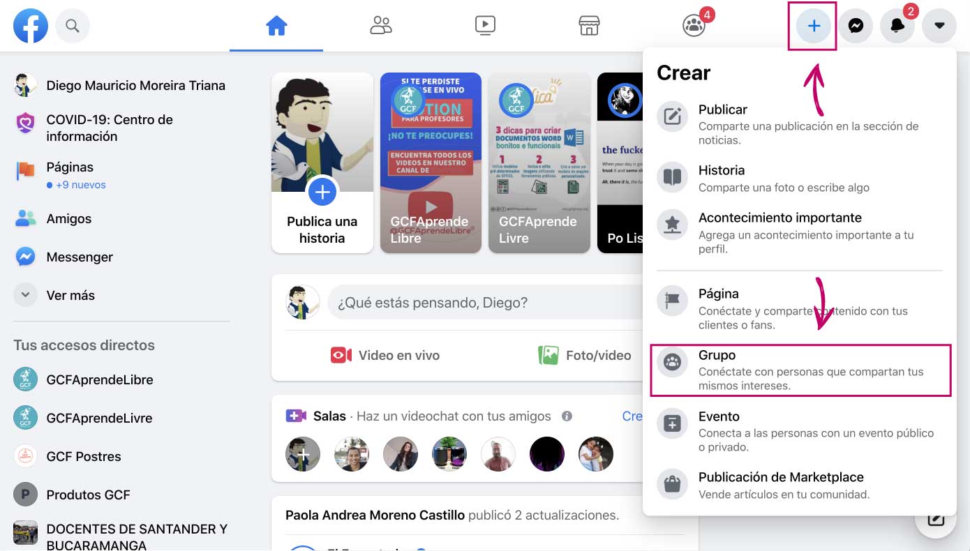 Cómo crear un grupo en Facebook para enseñar